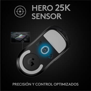 Logitech Pro X Superlight Ratón Inalámbrico Gaming 25400DPI Negro Logitech Pro X Superlight Ratón Inalámbrico Gaming 25400DPI Negro