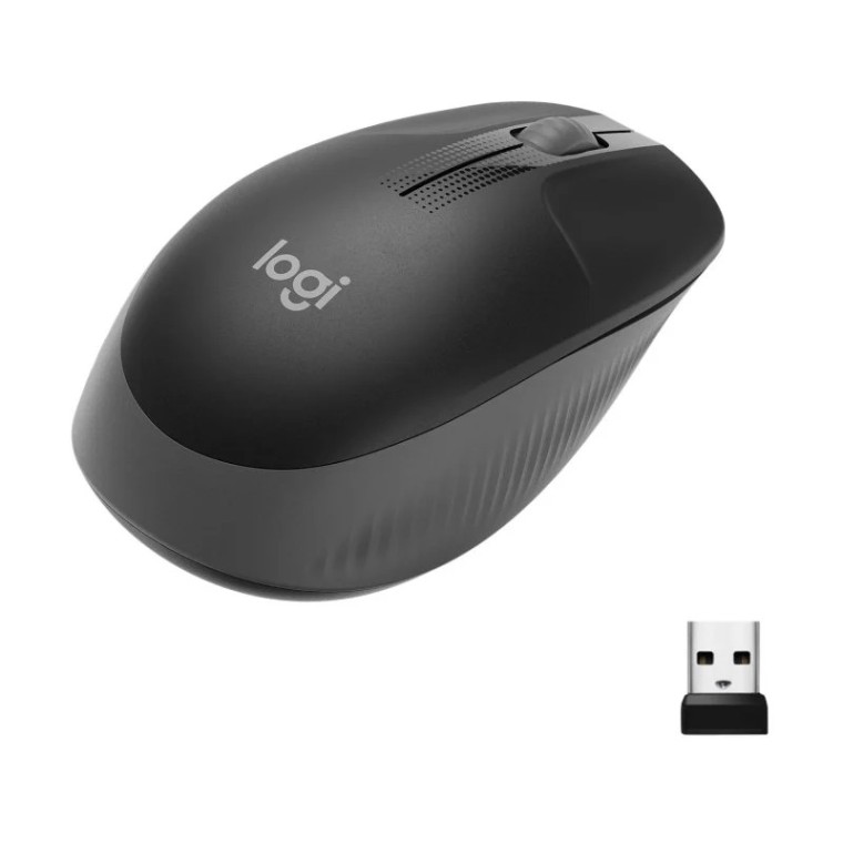 Logitech M190 Ratón Inalámbrico Full Size 1000DPI Gris