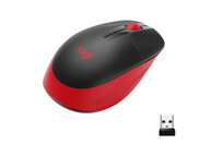 Logitech M190 Ratón Inalámbrico 1000DPI Rojo