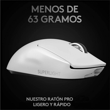 Logitech Pro X Superlight Ratón Gaming 25600DPI Blanco