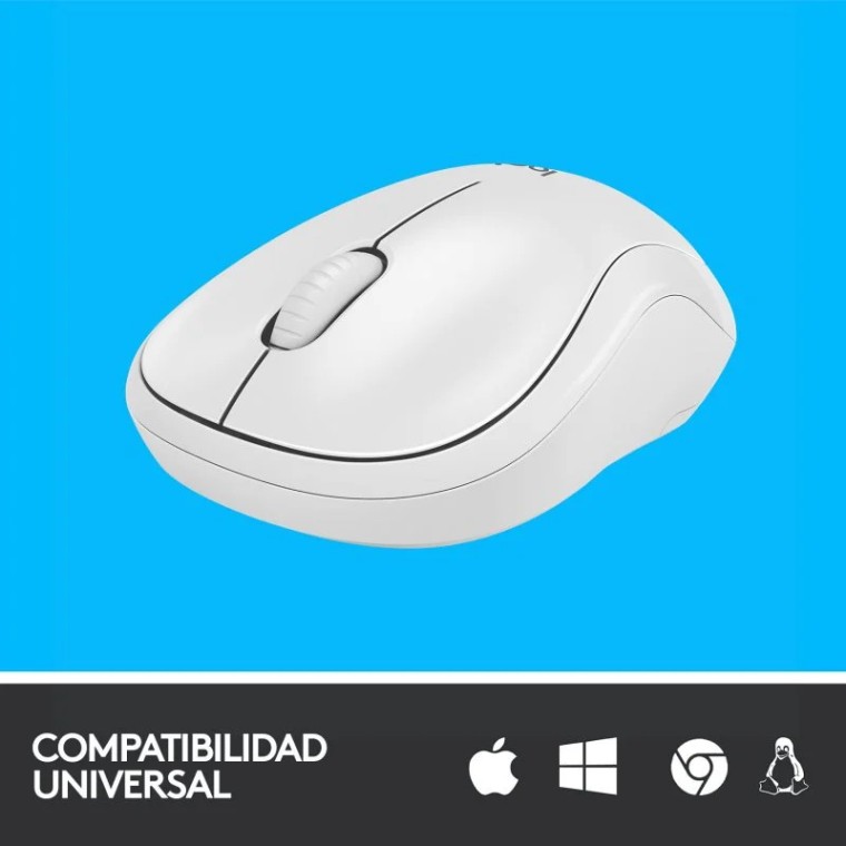 Logitech M220 Silent Ratón Wireless Blanco