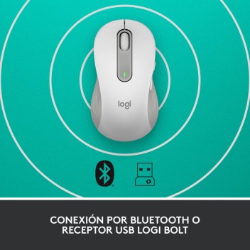 Logitech Signature M650 L Left Ratón Óptico Inalámbrico para Zurdos 2000DPI Blanco Logitech Signature M650 L Left Ratón Óptico Inalámbrico para Zurdos 2000DPI Blanco