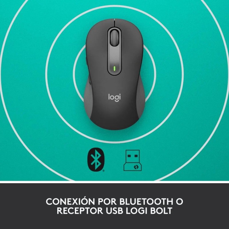 Logitech Signature M650 Ratón Óptico Inalámbrico 2000DPI Gris