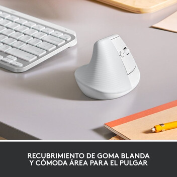 Logitech Lift Ratón Inalámbrico Vertical para Diestros 4000 DPI Blanco