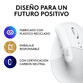 Logitech Lift Ratón Inalámbrico Vertical para Diestros 4000 DPI Blanco