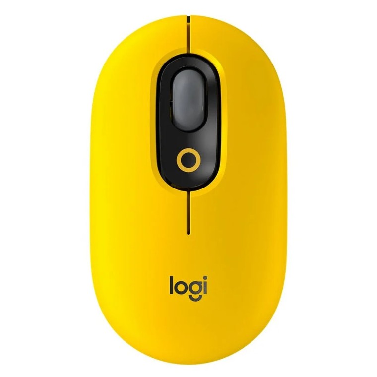 Logitech POP Ratón Inalámbrico Emoji Personalizable 4000DPI Amarillo