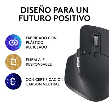 Logitech MX Master 3S Performance Ratón Inalámbrico 8000 DPI Negro