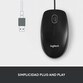 Logitech M100 Ratón Ambidiestro USB 1000 DPI Negro