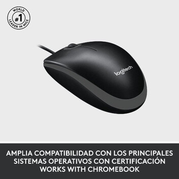 Logitech M100 Ratón Ambidiestro USB 1000 DPI Negro