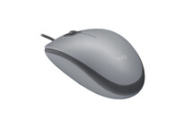 Ratón Logitech con cable 1000 DPI Silent ambidiestro grafito ruedas silenciosas