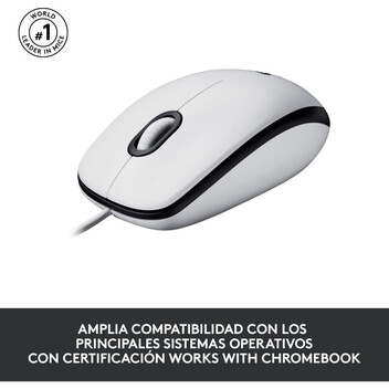 Logitech M100 Ratón Ambidiestro USB 1000 DPI Blanco Logitech M100 Ratón Ambidiestro USB 1000 DPI Blanco