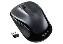 Ratón Logitech inalámbrico 1000 DPI Dark Silver ambidiestro 5 botones rueda
