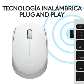 Logitech M171 Ratón Inalámbrico Blanco