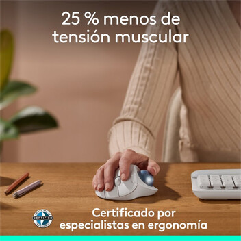 Logitech Ergo Series ERGO M575S Ratón Inalámbrico Bluetooth Trackball 2000 DPI Blanco