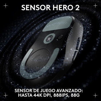 Logitech PRO X SUPERLIGHT 2 DEX Ratón Gaming Inalámbrico para Diestros 44000 DPI Negro