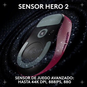 Logitech PRO X SUPERLIGHT 2 DEX Ratón Gaming Inalámbrico para Diestros 44000 DPI Magenta Logitech PRO X SUPERLIGHT 2 DEX Ratón Gaming Inalámbrico para Diestros 44000 DPI Magenta