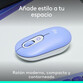 Logitech Pop Mouse Ratón Inalámbrico Compacto con Función de Emojis Personalizables Lila