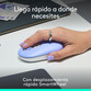 Logitech Pop Mouse Ratón Inalámbrico Compacto con Función de Emojis Personalizables Lila
