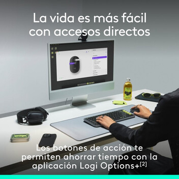 Logitech Pop Mouse Ratón Inalámbrico Compacto con Función de Emojis Personalizables Lila