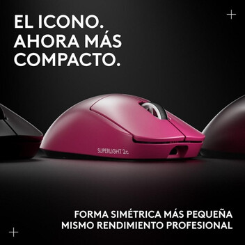 Ratón Logitech PRO X Superlight 2c Inalámbrico 44000 DPI Rosa Ultra Ligero USB-C 5 Botones Ratón Logitech PRO X Superlight 2c Inalámbrico 44000 DPI Rosa Ultra Ligero USB-C 5 Botones