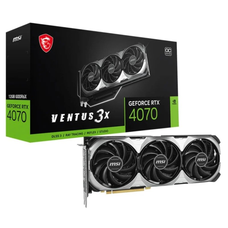 MSI GeForce RTX 4070 Ti VENTUS 3X E OC 12GB GDDR6 DLSS3