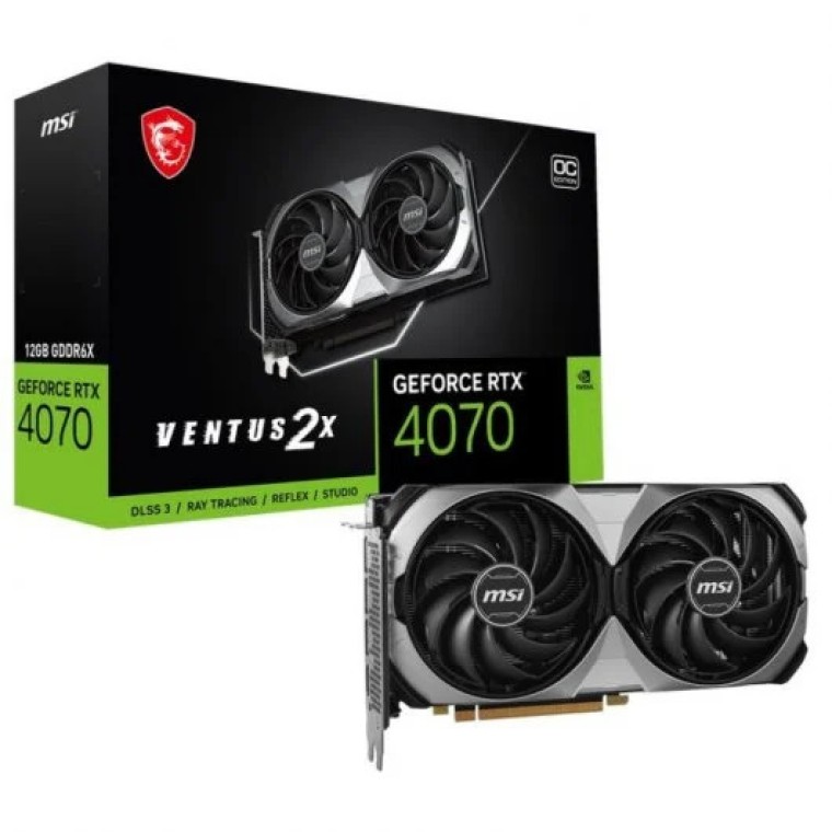 MSI GeForce RTX 4070 VENTUS 2X E OC 12 Gb GDDR6 DLSS3