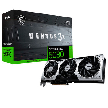 Tarjeta Gráfica MSI GeForce RTX 5080 VENTUS 3X OC PLUS 16GB GDDR7 DLSS4 Tarjeta Gráfica MSI GeForce RTX 5080 VENTUS 3X OC PLUS 16GB GDDR7 DLSS4