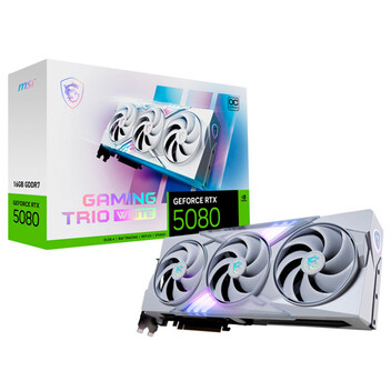 Tarjeta Gráfica MSI GeForce RTX 5080 GAMING TRIO OC WHITE 16GB GDDR7 DLSS4