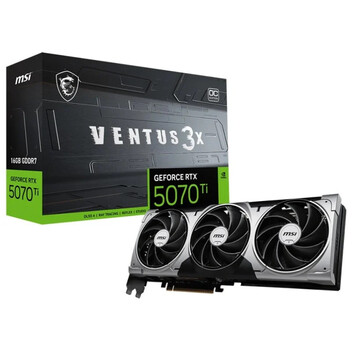 Tarjeta Gráfica MSI GeForce RTX 5070 Ti VENTUS 3X OC 16GB GDDR7 Reflex 2 RTX AI DLSS4 Tarjeta Gráfica MSI GeForce RTX 5070 Ti VENTUS 3X OC 16GB GDDR7 Reflex 2 RTX AI DLSS4