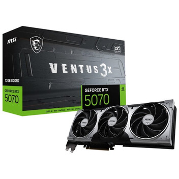 Tarjeta Gráfica MSI GeForce RTX 5070 VENTUS 3X OC 12GB GDDR7 Reflex 2 RTX AI DLSS4