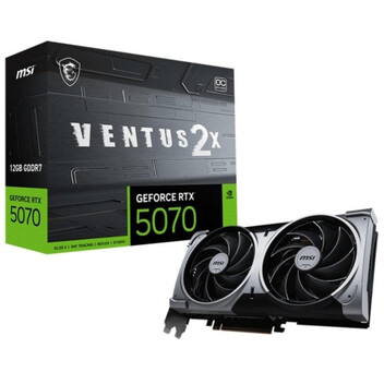 Tarjeta Gráfica MSI GeForce RTX 5070 VENTUS 2X OC 12GB GDDR7 Reflex 2 RTX AI DLSS4