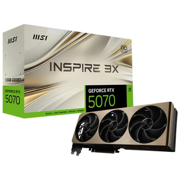 Tarjeta Gráfica MSI GeForce RTX 5070 INSPIRE 3X OC 12GB GDDR7 Reflex 2 RTX AI DLSS4 Tarjeta Gráfica MSI GeForce RTX 5070 INSPIRE 3X OC 12GB GDDR7 Reflex 2 RTX AI DLSS4