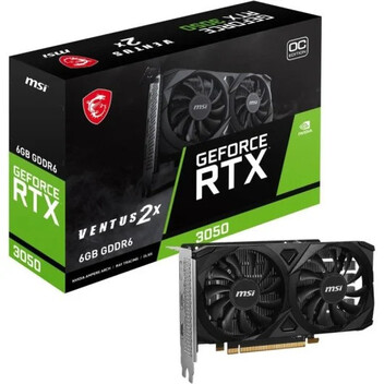 Tarjeta Gráfica MSI GeForce RTX 3050 VENTUS 2X E OC 6GB GDDR6
