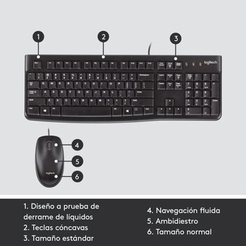 Logitech Desktop MK120 Combo Teclado y Ratón