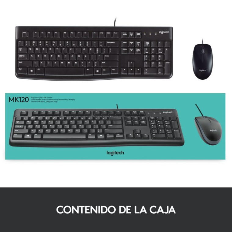 Logitech Desktop MK120 Combo Teclado y Ratón