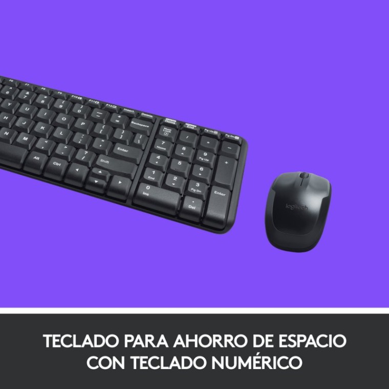 Logitech MK220 Combo Teclado y Ratón Inalámbrico