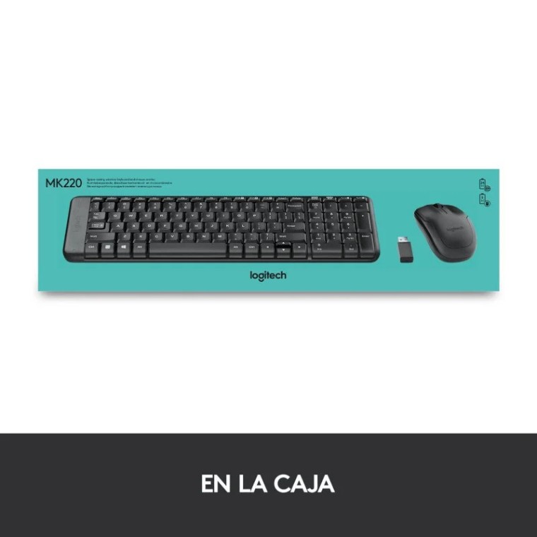 Logitech MK220 Combo Teclado y Ratón Inalámbrico