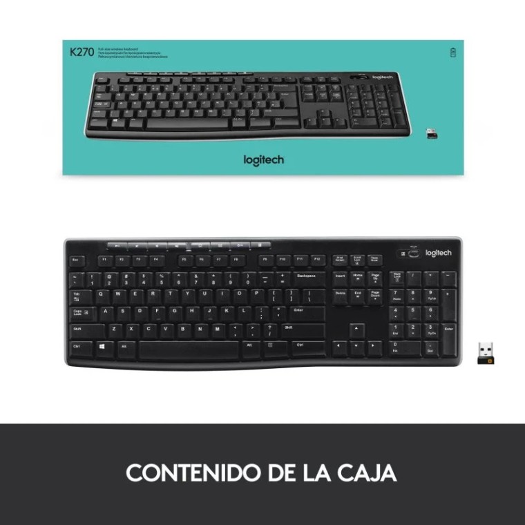 Logitech K270 Teclado Inalámbrico Negro