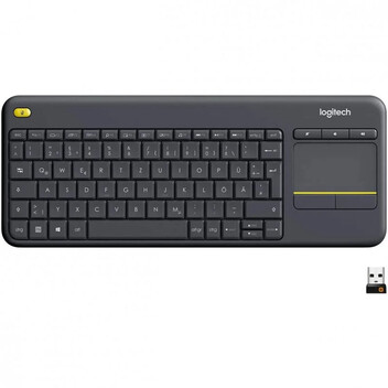Logitech K400 Plus Teclado Inalámbrico con Touchpad Negro Layout Alemán Logitech K400 Plus Teclado Inalámbrico con Touchpad Negro Layout Alemán