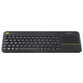 Logitech K400 Plus Teclado Inalámbrico con Touchpad Negro Layout Alemán Logitech K400 Plus Teclado Inalámbrico con Touchpad Negro Layout Alemán
