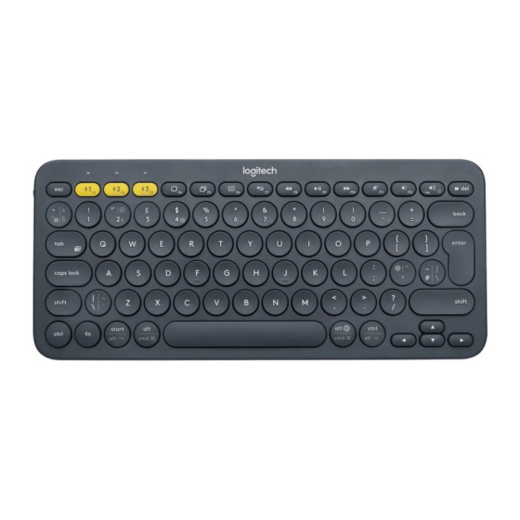 Logitech K380 Teclado Inalámbrico Bluetooth Qwerty Ruso Gris Oscuro