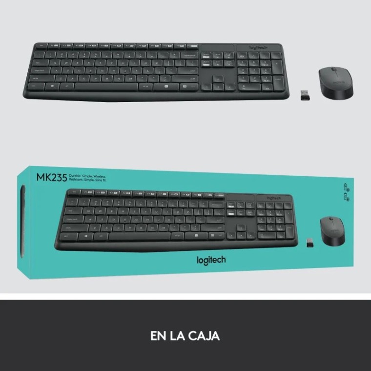 Logitech MK235 Combo Teclado y Ratón Inalámbrico