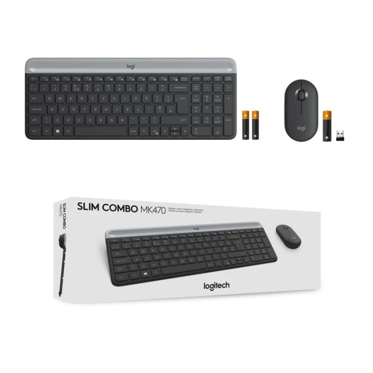 Logitech MK470 Slim Combo Teclado + Ratón Inalámbricos