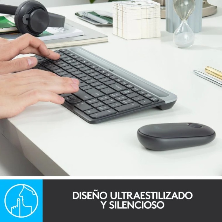 Logitech MK470 Slim Combo Teclado + Ratón Inalámbricos