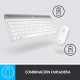 Logitech MK470 Slim Combo Teclado + Ratón Inalámbricos Blanco