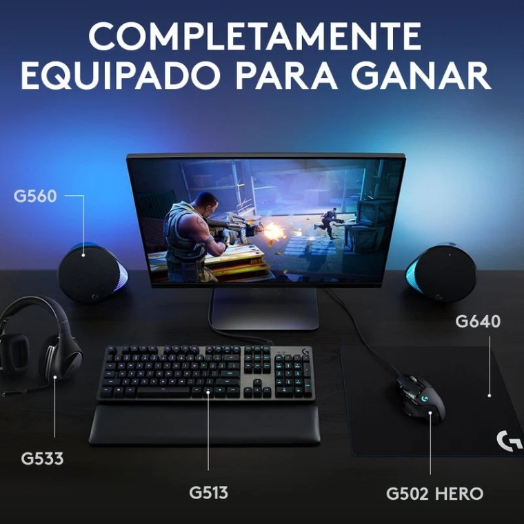 Logitech G513 Carbón Teclado Mecánico Gaming RGB GX Brown