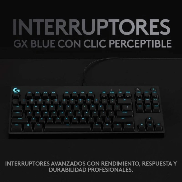 Logitech G Pro Teclado Mecánico Gaming RGB Switch GX Azul