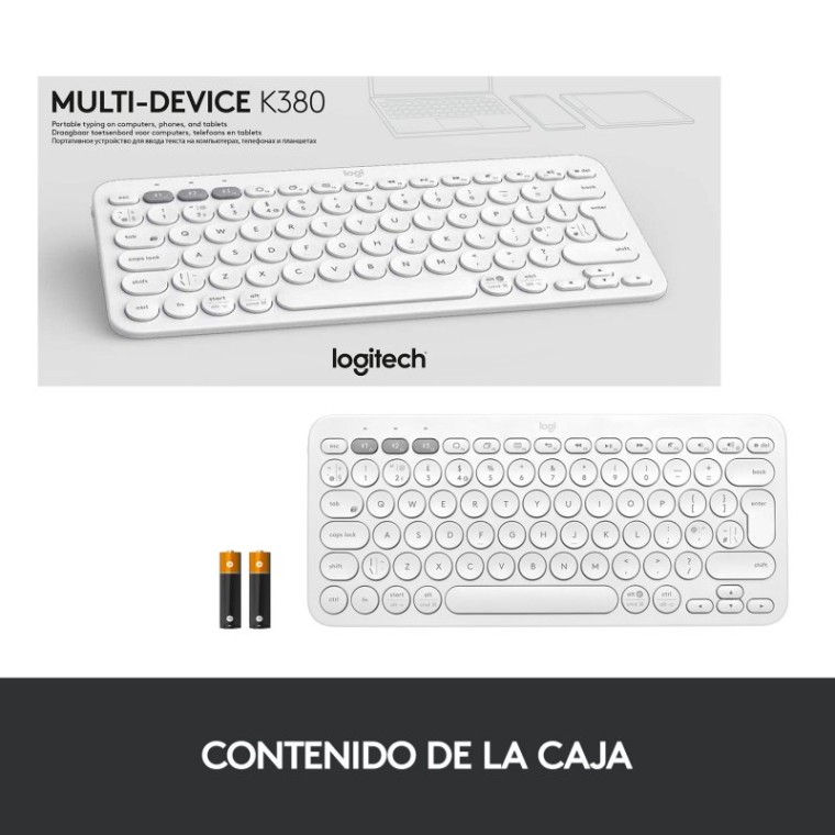 Logitech K380 Teclado Bluetooth Multi-Device Blanco