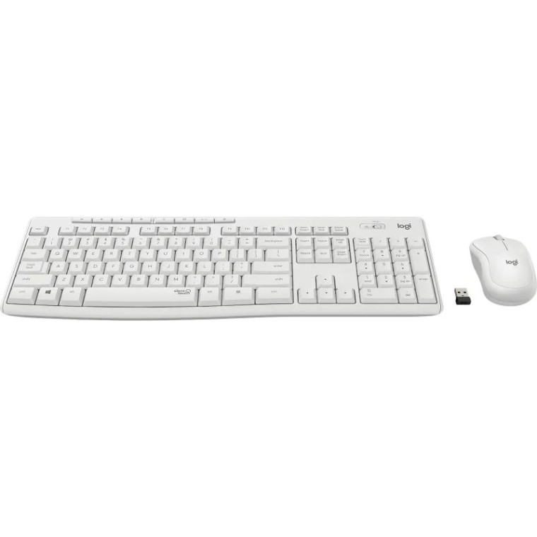 Logitech MK295 Silent Wireless Combo Teclado + Ratón Inalámbrico Blanco Layout DE