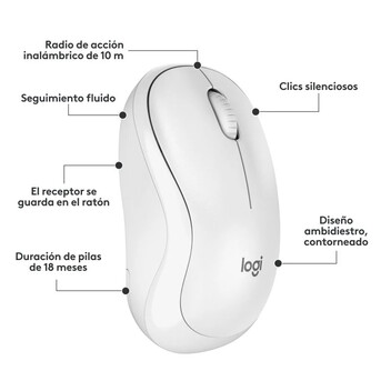 Logitech MK295 Combo Teclado + Ratón Inalámbricos Blanco Crudo Logitech MK295 Combo Teclado + Ratón Inalámbricos Blanco Crudo